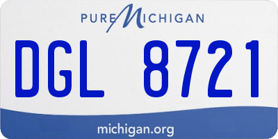 MI license plate DGL8721