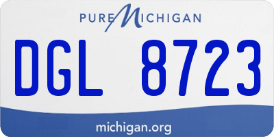 MI license plate DGL8723