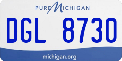 MI license plate DGL8730