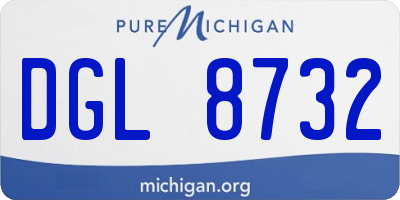 MI license plate DGL8732