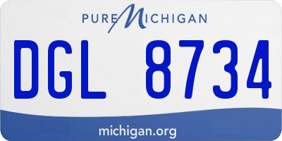 MI license plate DGL8734