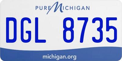 MI license plate DGL8735