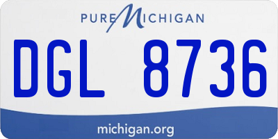 MI license plate DGL8736