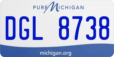 MI license plate DGL8738
