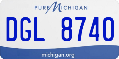 MI license plate DGL8740