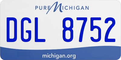MI license plate DGL8752