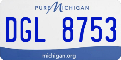 MI license plate DGL8753