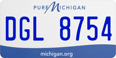 MI license plate DGL8754