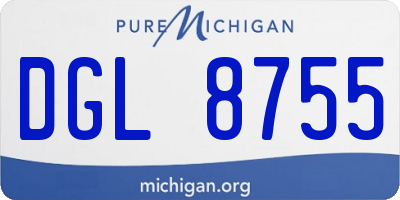 MI license plate DGL8755