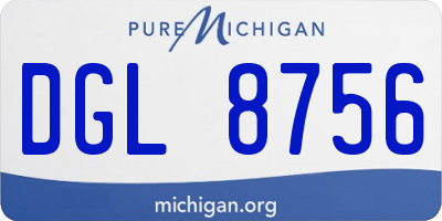 MI license plate DGL8756
