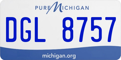 MI license plate DGL8757