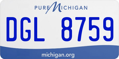 MI license plate DGL8759