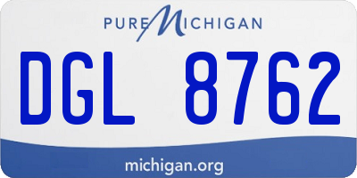 MI license plate DGL8762