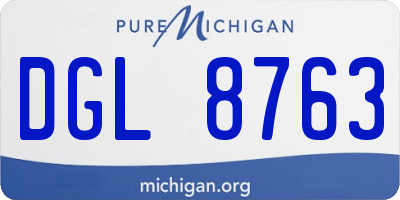 MI license plate DGL8763