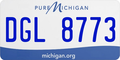 MI license plate DGL8773