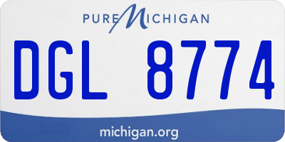 MI license plate DGL8774