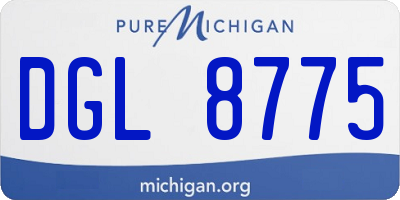MI license plate DGL8775