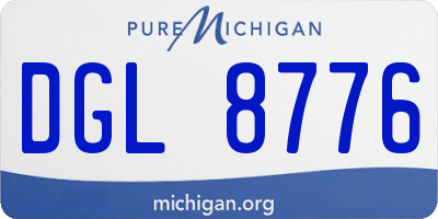 MI license plate DGL8776