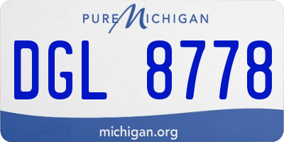 MI license plate DGL8778