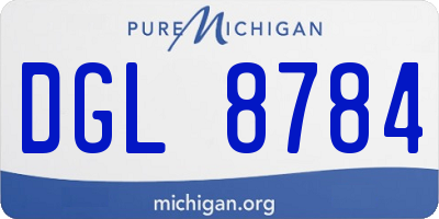 MI license plate DGL8784