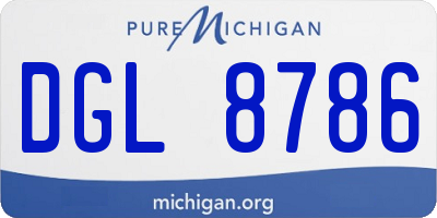 MI license plate DGL8786