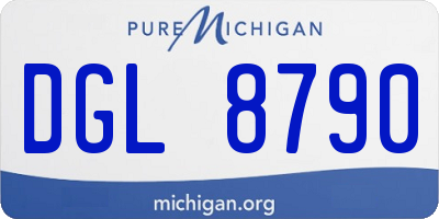 MI license plate DGL8790