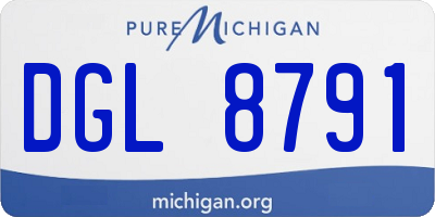 MI license plate DGL8791