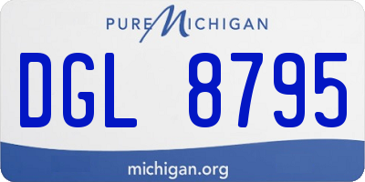 MI license plate DGL8795