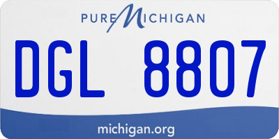 MI license plate DGL8807