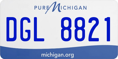 MI license plate DGL8821