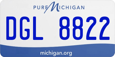 MI license plate DGL8822