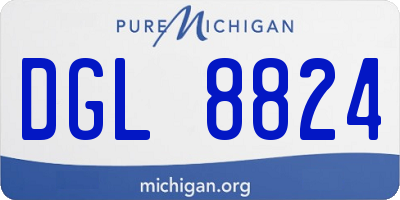 MI license plate DGL8824