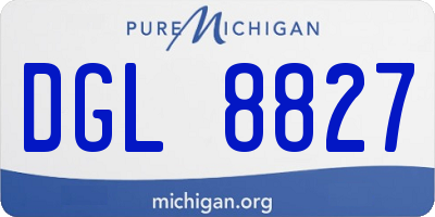 MI license plate DGL8827