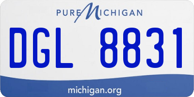 MI license plate DGL8831