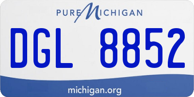MI license plate DGL8852