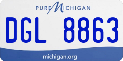 MI license plate DGL8863