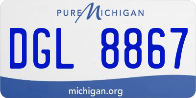 MI license plate DGL8867