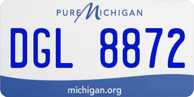 MI license plate DGL8872