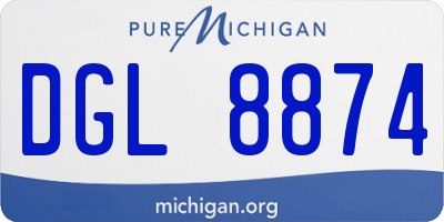 MI license plate DGL8874