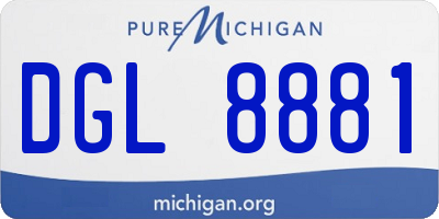 MI license plate DGL8881
