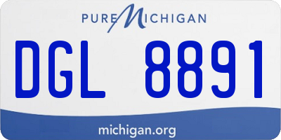 MI license plate DGL8891