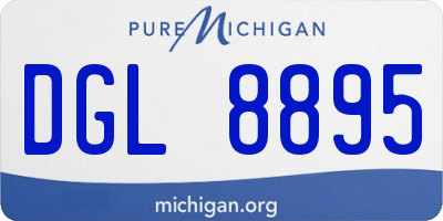 MI license plate DGL8895