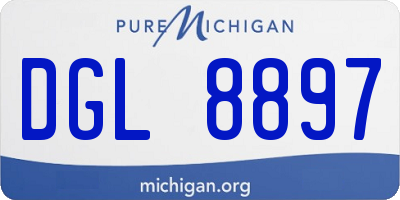 MI license plate DGL8897
