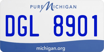 MI license plate DGL8901