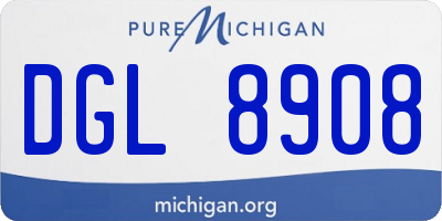 MI license plate DGL8908