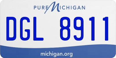 MI license plate DGL8911