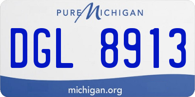 MI license plate DGL8913