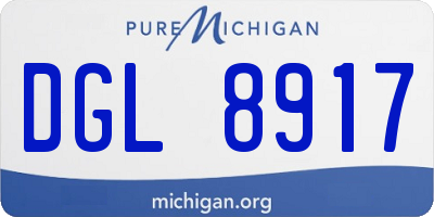 MI license plate DGL8917