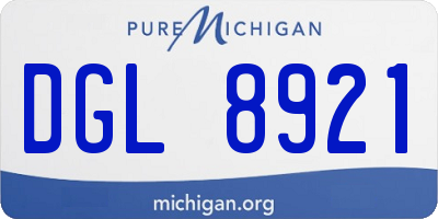 MI license plate DGL8921