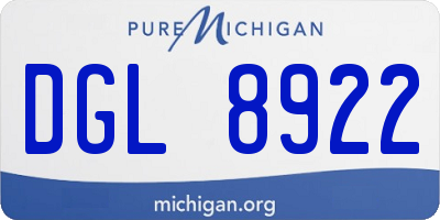 MI license plate DGL8922
